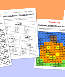 Phép cộng 2 chữ số chủ đề Halloween (PDF)