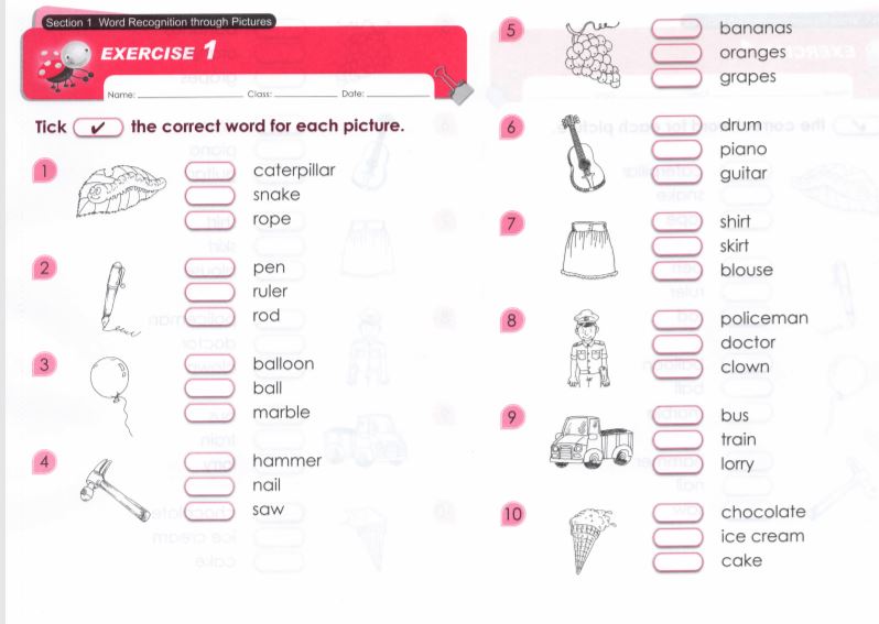 LEARNING VOCABULARY WORKBOOK 1