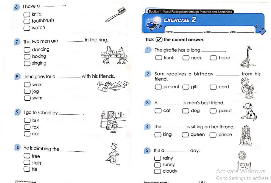 LEARNING VOCABULARY WORKBOOK 2