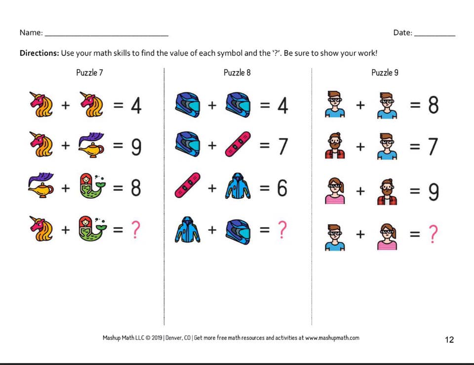 The big book of super fun Math Puzzles Grades 1-6 (PDF) - Evibook - Thư ...