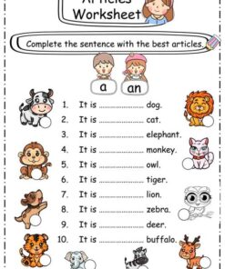 Mạo từ ( a / an ) worksheet (PDF)