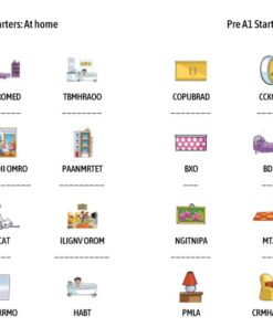 Worksheet Pre A1 Starters