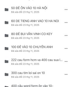 Tổng Hợp File Ôn Thi Vào 10 Môn Tiếng Anh